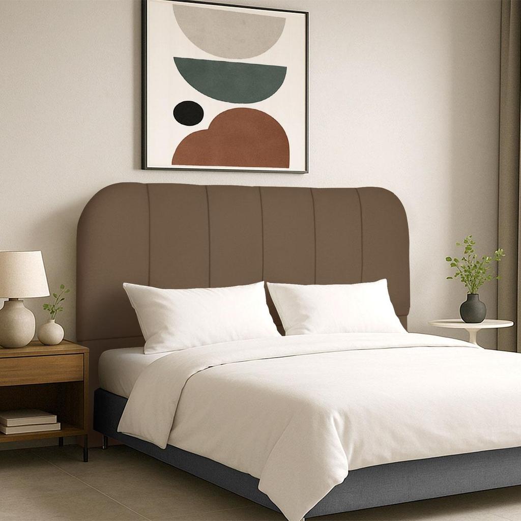 Cabeceira Estofada Queen 160 cm para Cama Box Antonella Suede