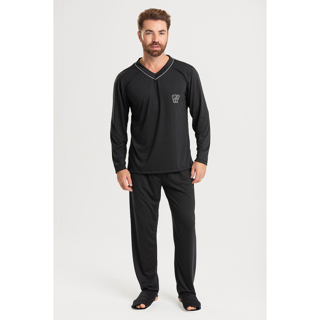 Pijama Longo Masculino Adulto - Roupa De Dormir sortido