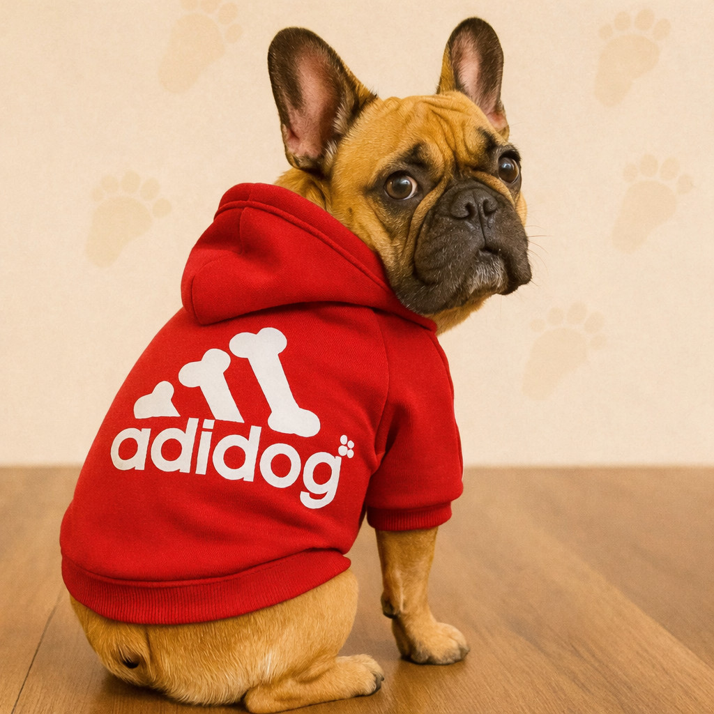 Moletom para Cachorro c/ Capuz Roupinha Pet Touca Adidog