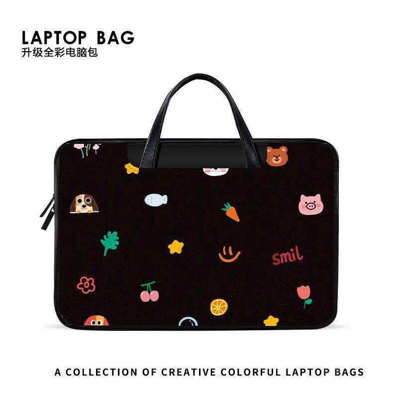 Novidade para 2026 Bolsa para Laptop simples de desenho animado para cachorrinho adequada para Apple portátil 52 cm Huaw