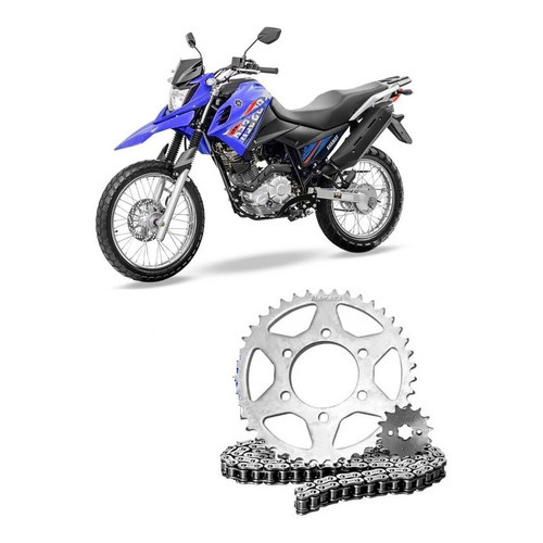 Kit Relação Completo Crosser Xtz 150 Todas ( Mod. Orig.) Prateado