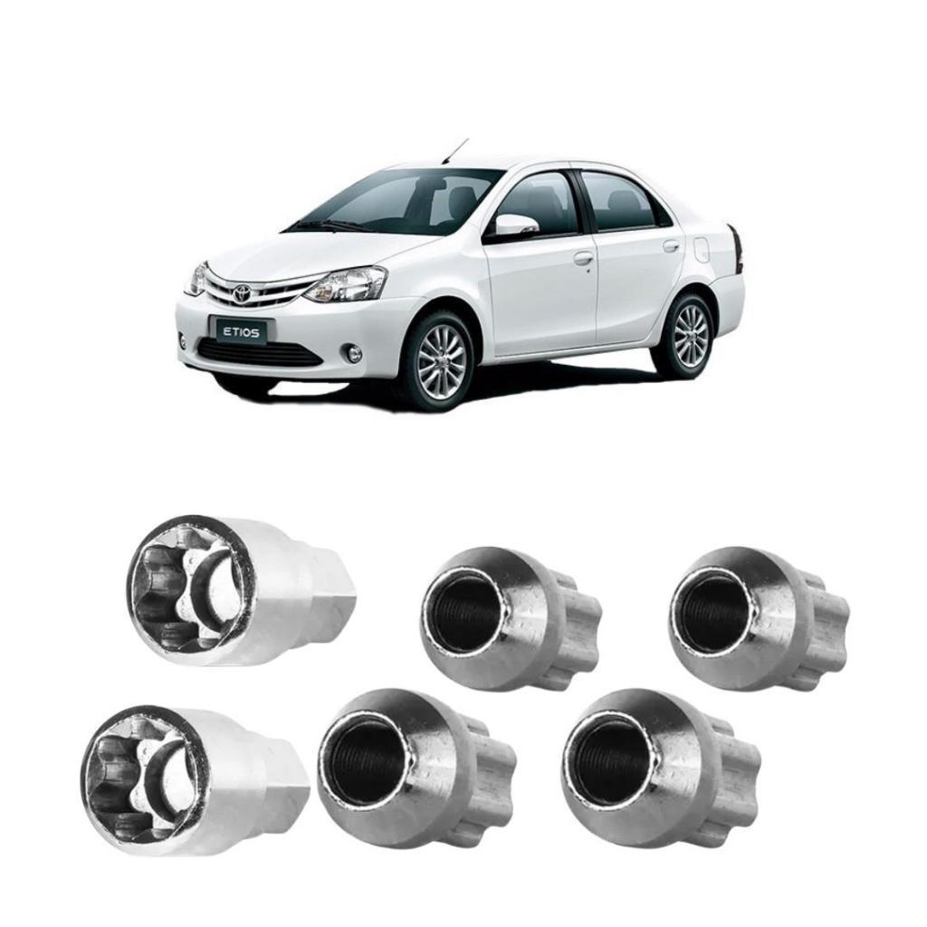 Trava Roda Porca Anti Furto Roubo Para Toyota Etios + Brinde