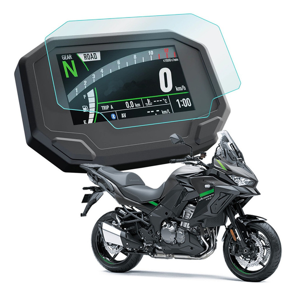 Pelicula de Proteção Para Painel de Moto Para Kawasaki Versys 1000 2019 A 2024 + Kit Para Instalação