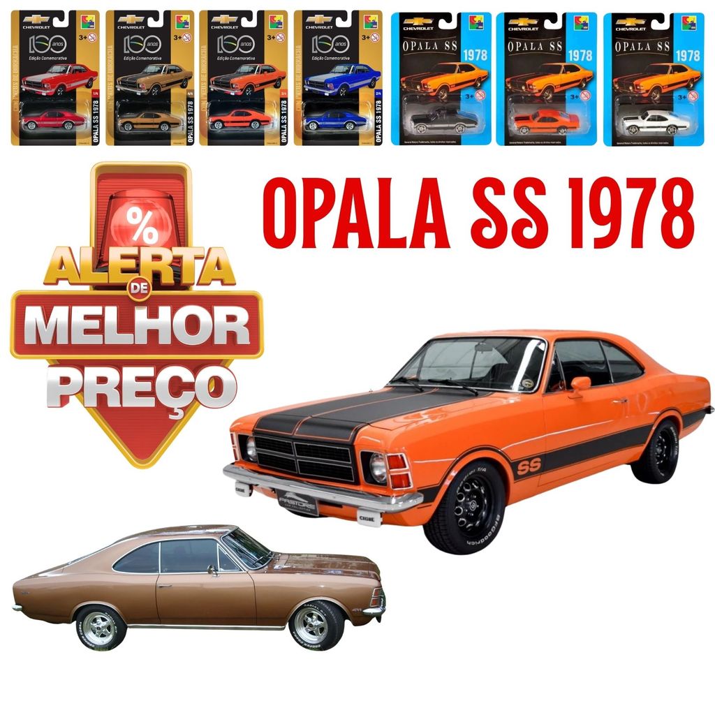 Miniatura 1:64 Chevrolet Opala SS 1978 - Monte sua Coleção