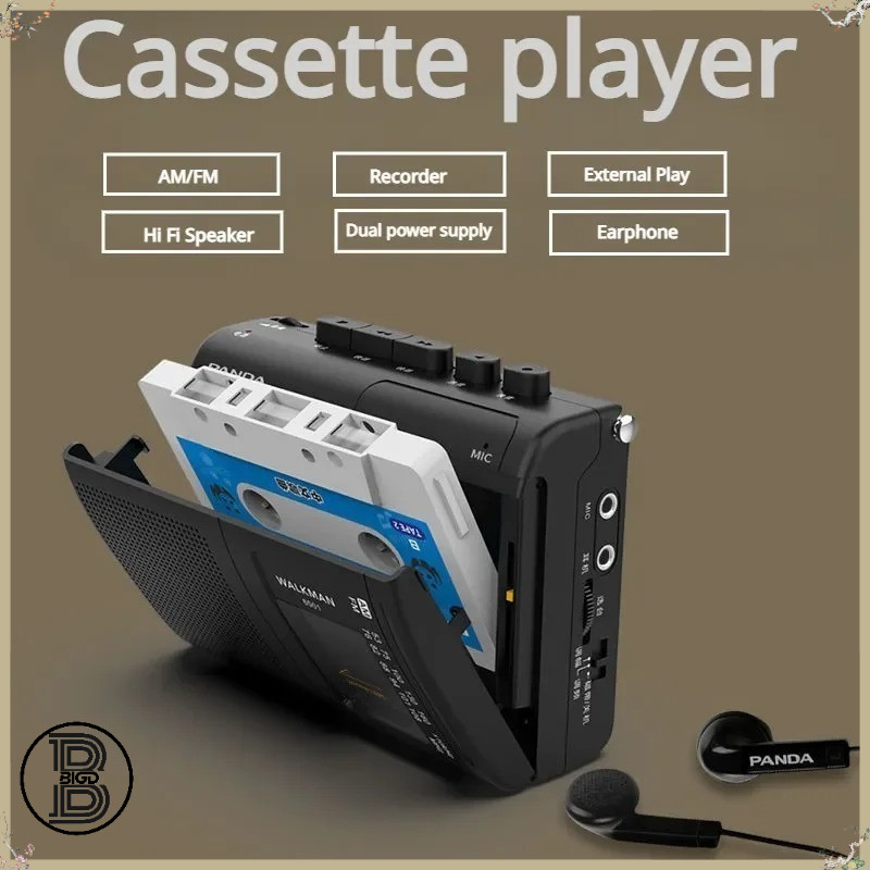 Leitor Portátil De Cassete De Rádio AM/FM-Walkman Retrô Com Alto-Falante E Entrada Para Fone De Ouvido De 3.5 Mm , Supor