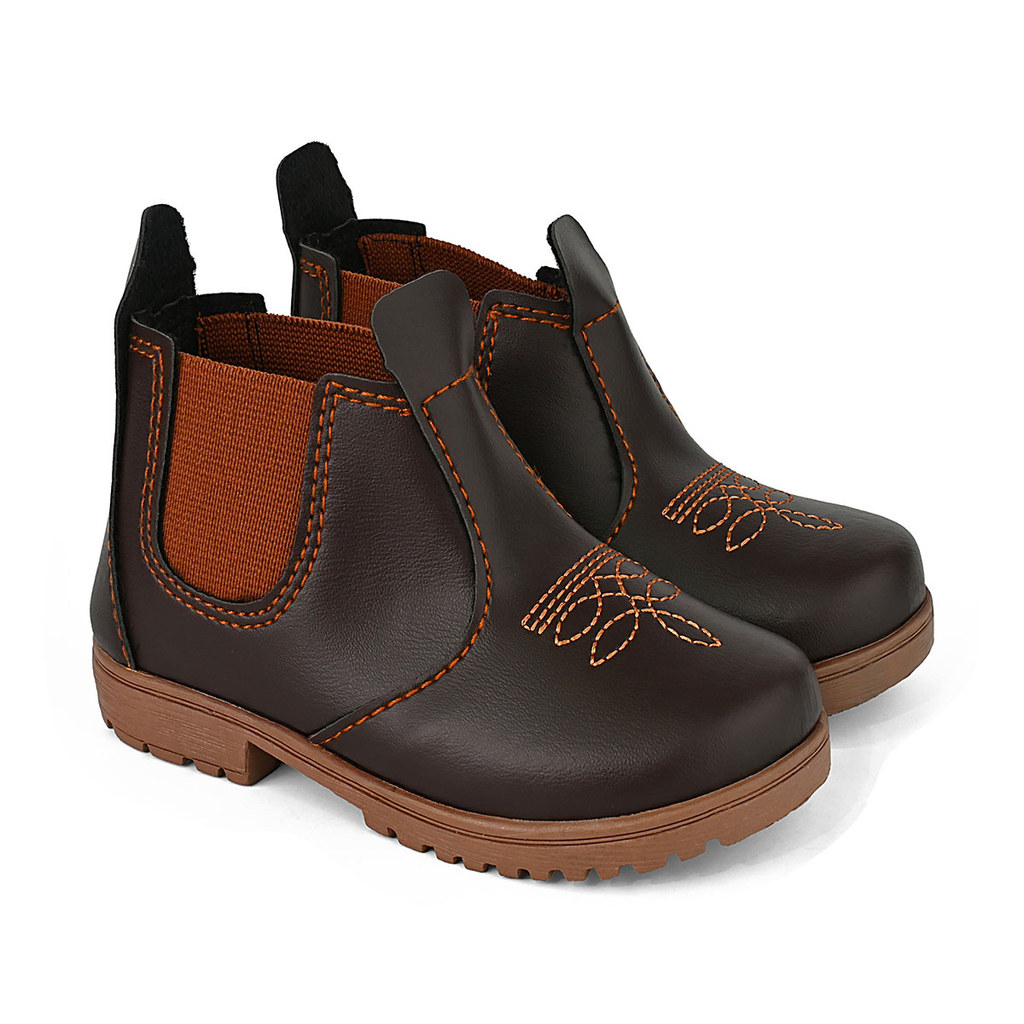 Bota Infantil Jeca Resistente com Elástico Lateral Conforto e Segurança