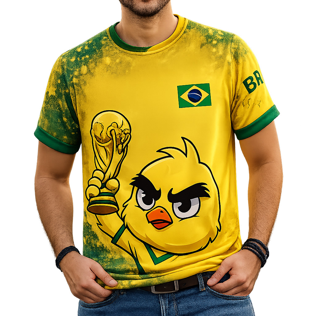 Camiseta do  Brasil Copa Personagem e Número 10