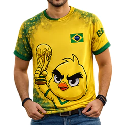 Camiseta do Brasil Copa Personagem e Número 10