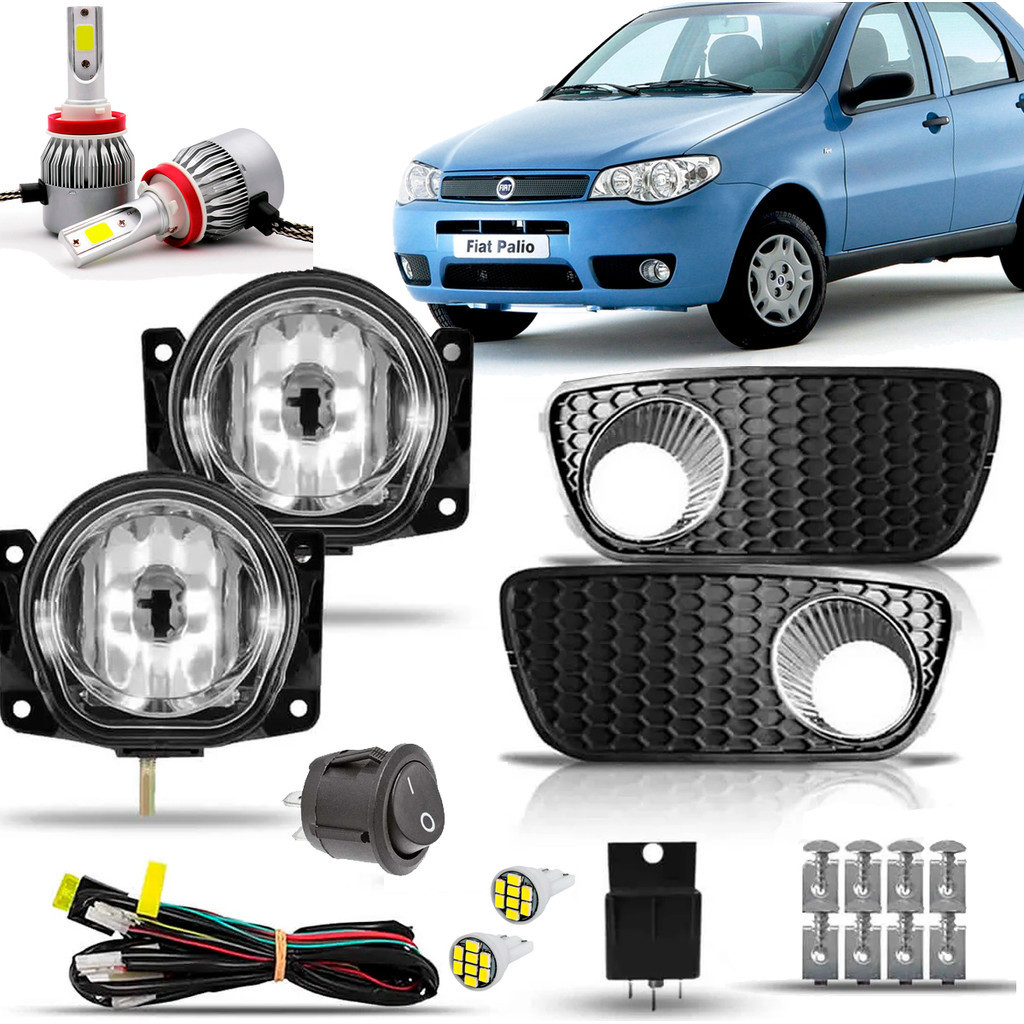 Kit Farol Milha Palio Siena Celebration 2008 09 10 11 + Led em Oferta na Shopee