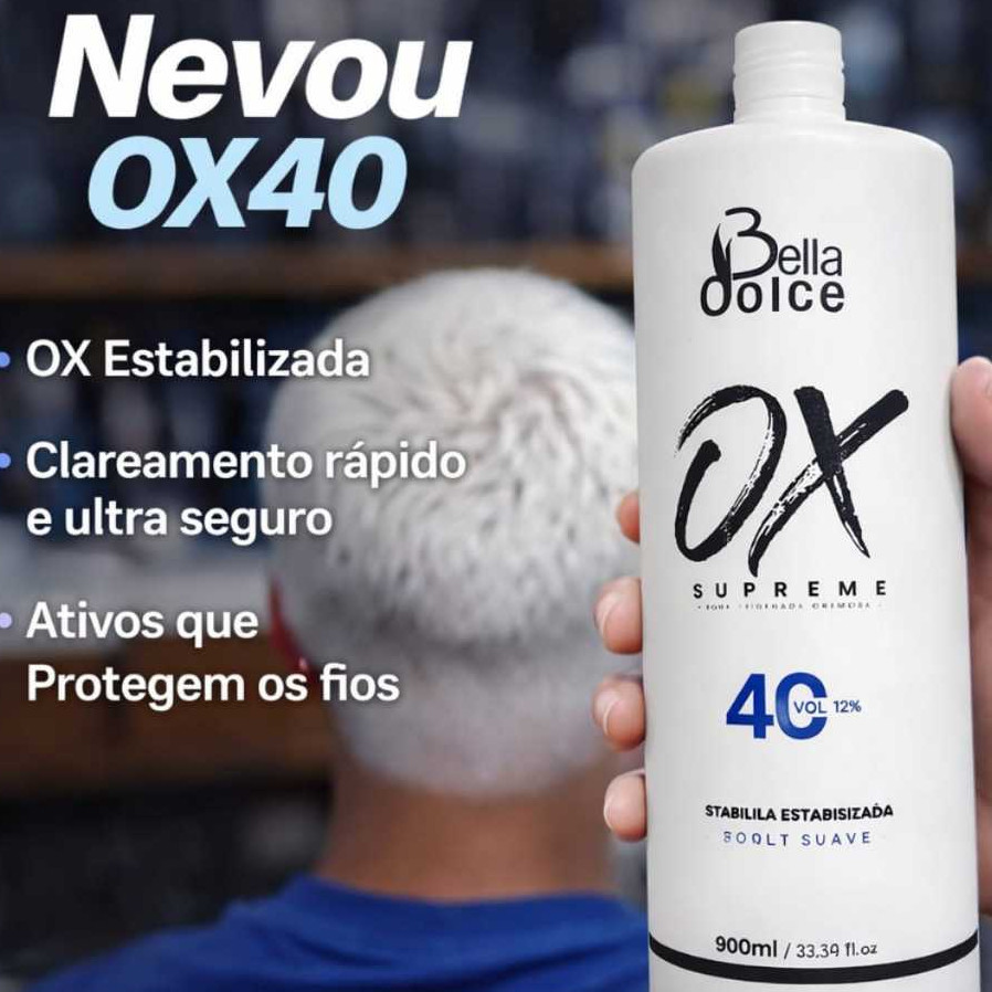 Agua Oxigenada Nevou Ox 40 Barbearia Descoloração 900ml Salão Profissional