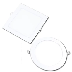 kit 4 Luminaria Painel Led 18w Bivolt Embutir Redondo e Quadrado Plafon