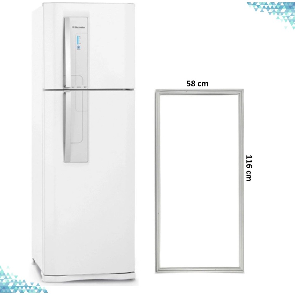 Gaxeta Borracha Geladeira Electrolux Df42 Dw42x Df36a Df36x Dfn39 Inferior - 116x58cm