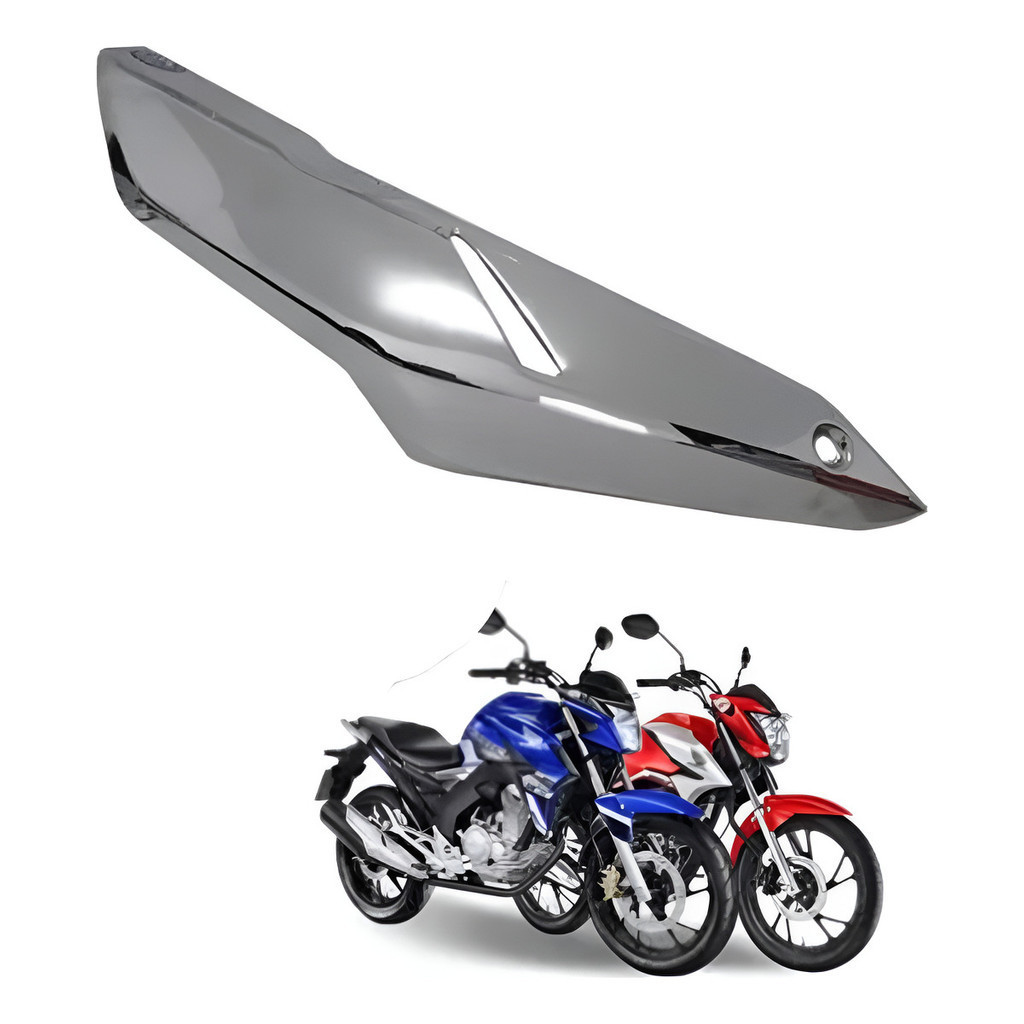 Protetor Escapamento CB250F Twister 250 2016 a 2024 Cromado Protetor de Escape Reforçado