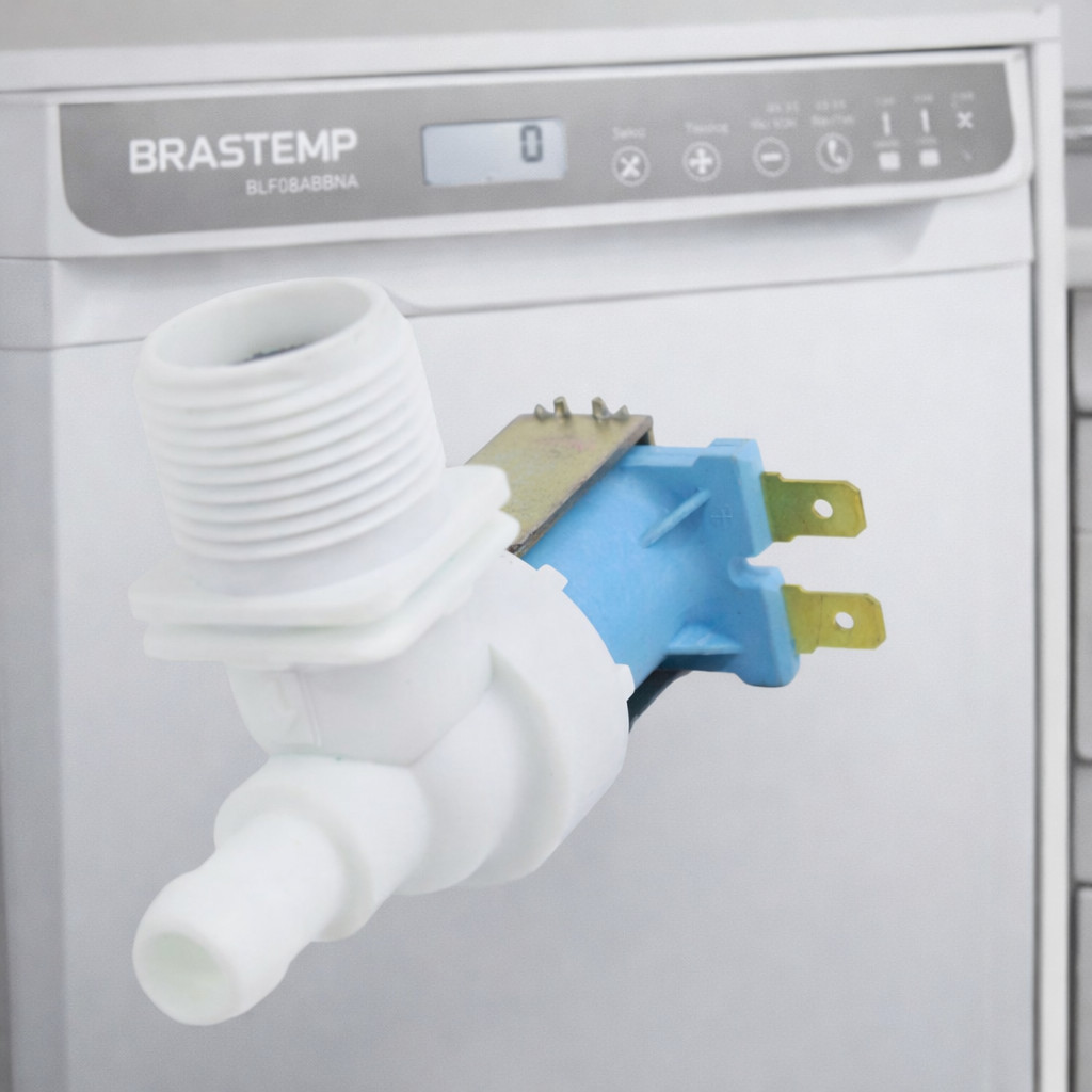Válvula Entrada Água Lava-louças Brastemp 8 Serviços 220v 220 Volts