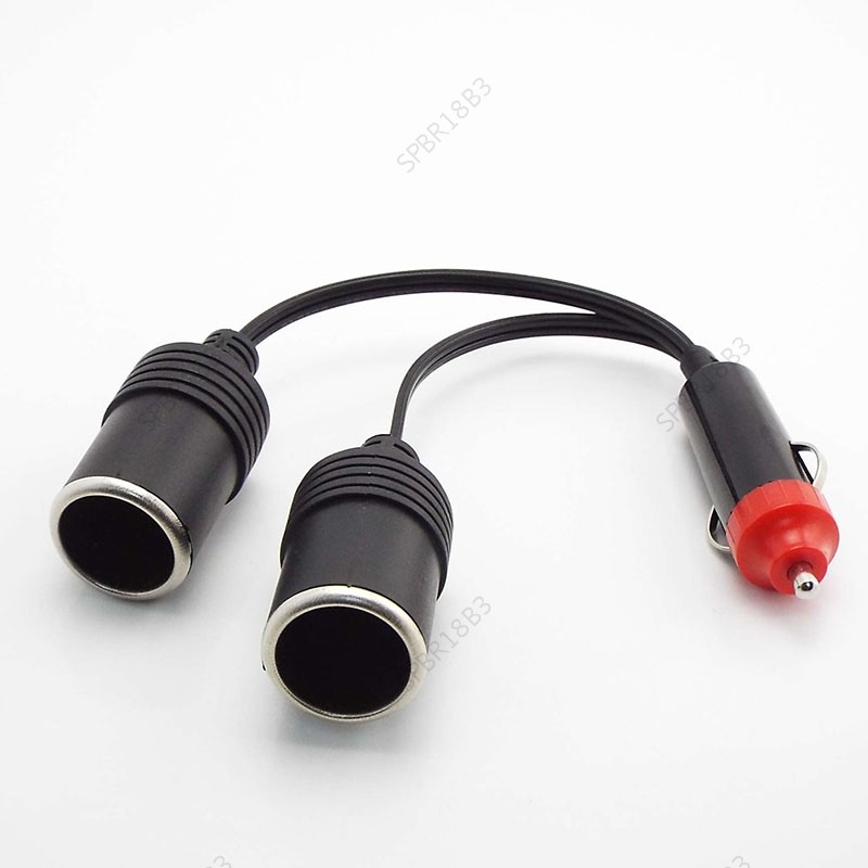 12V 24V 10A Divisor De 2 Vias Tomada De Energia Do Carro Porta Dupla Fêmea Carregador Conector Adaptador BR18B3