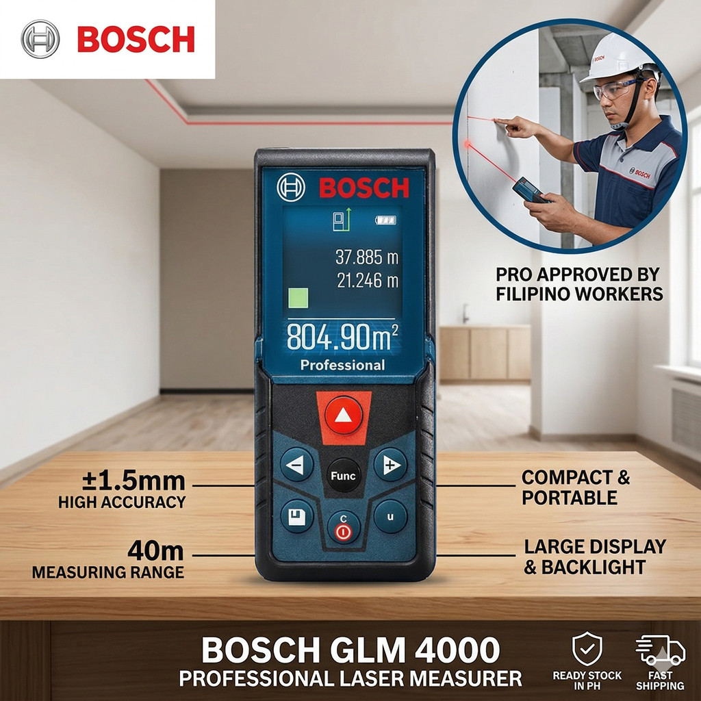 [Original] Trena a Laser Bosch Medidor de Distância Alta Precisão 30/40/50m Construção Arquitetura