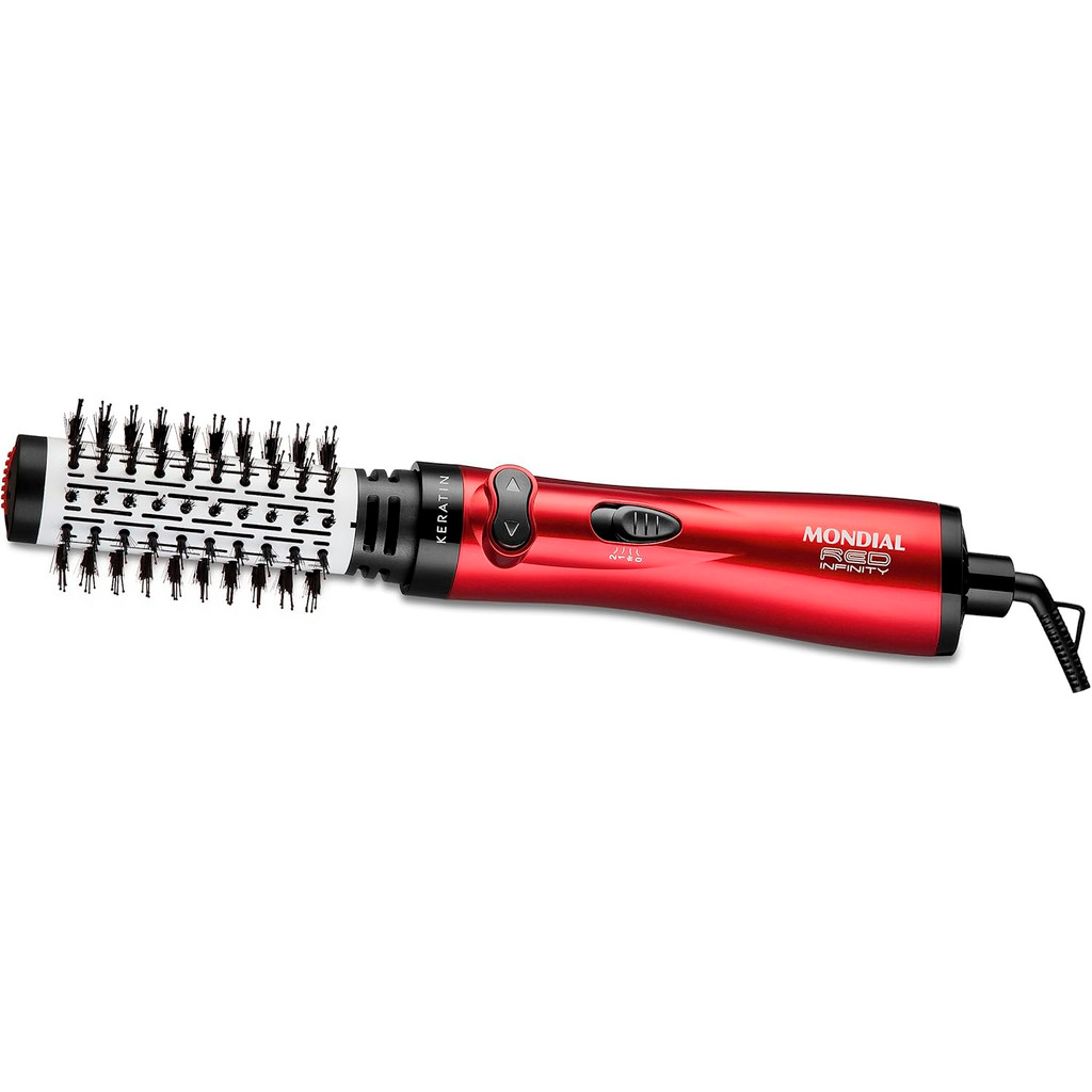 Escova Rotativa Red Infinity Keratin Mondial Vermelho ERB-11-KR Secadora Bivolt 127V 220V