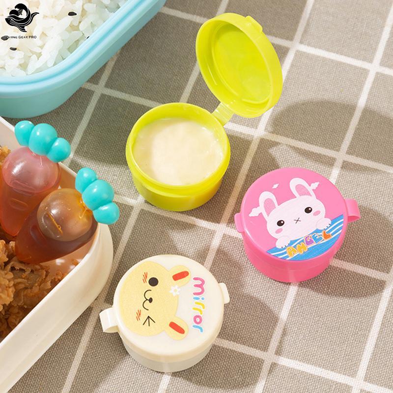 PFG 1/3/4 Pçs Mini Garrafa De Molho Tempero Portátil Ketchup Recipiente De Salada Para Bento Lancheira Acessórios De Coz