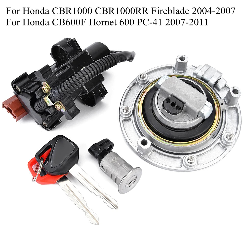 Tampa De Gás Combustível Interruptor De Ignição Bloqueio Do Assento Para Honda CBR1000 CBR1000RR Fireblade 04-07 CB600F 
