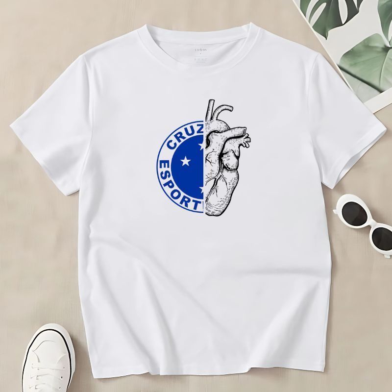 Camiseta Cruzeiro Camisa Cruzeiro Oficial Masculina Futebol Raposa Cabuloso Torcedor Time Cruzeiro Mineiro Uniforme Azul