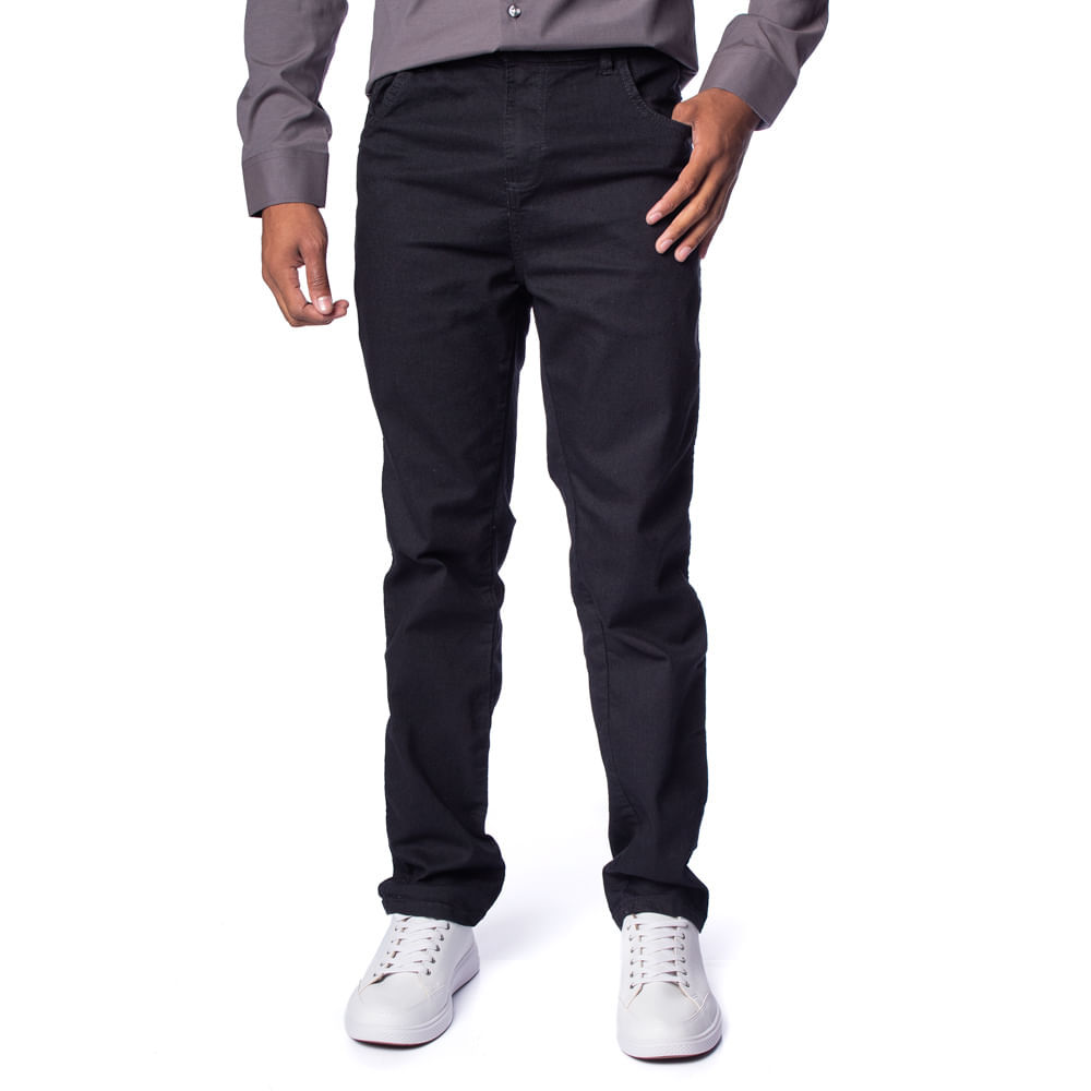Calça de Sarja Masculina Ice Preston Reta Preto em Oferta na Shopee