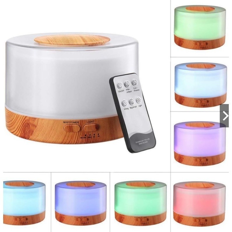 Imagem Difusor De Aromas, Umidificador De Ar Ultra-Sônico 500Ml