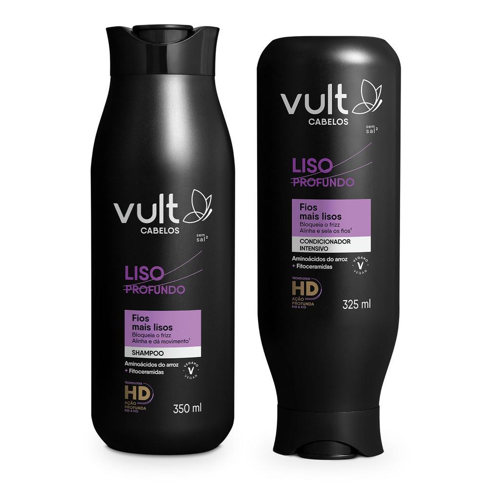 Combo Vult Cabelos Liso Profundo: Shampoo 350ml + Condicionador 325ml em Oferta na Shopee
