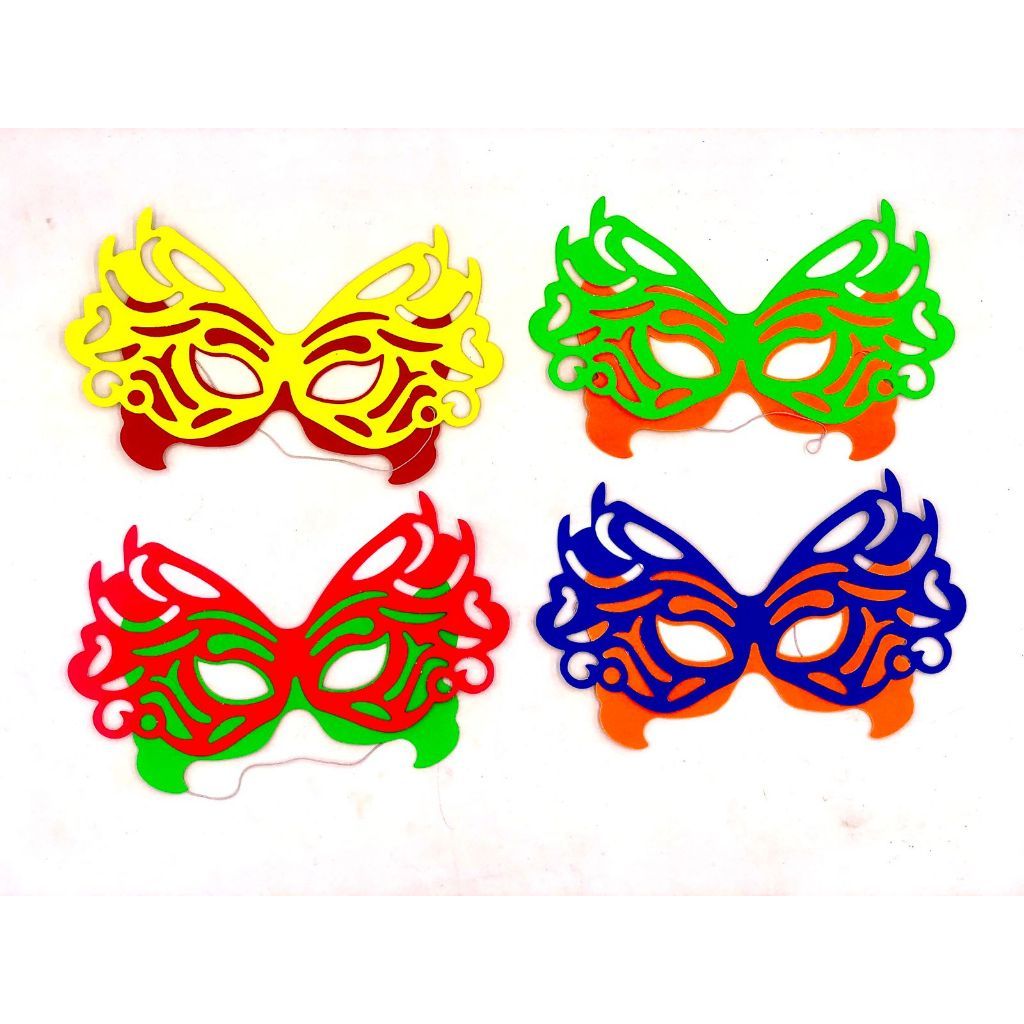 18 Máscaras de Carnaval de Papel Borboleta Fantasia Carnaval