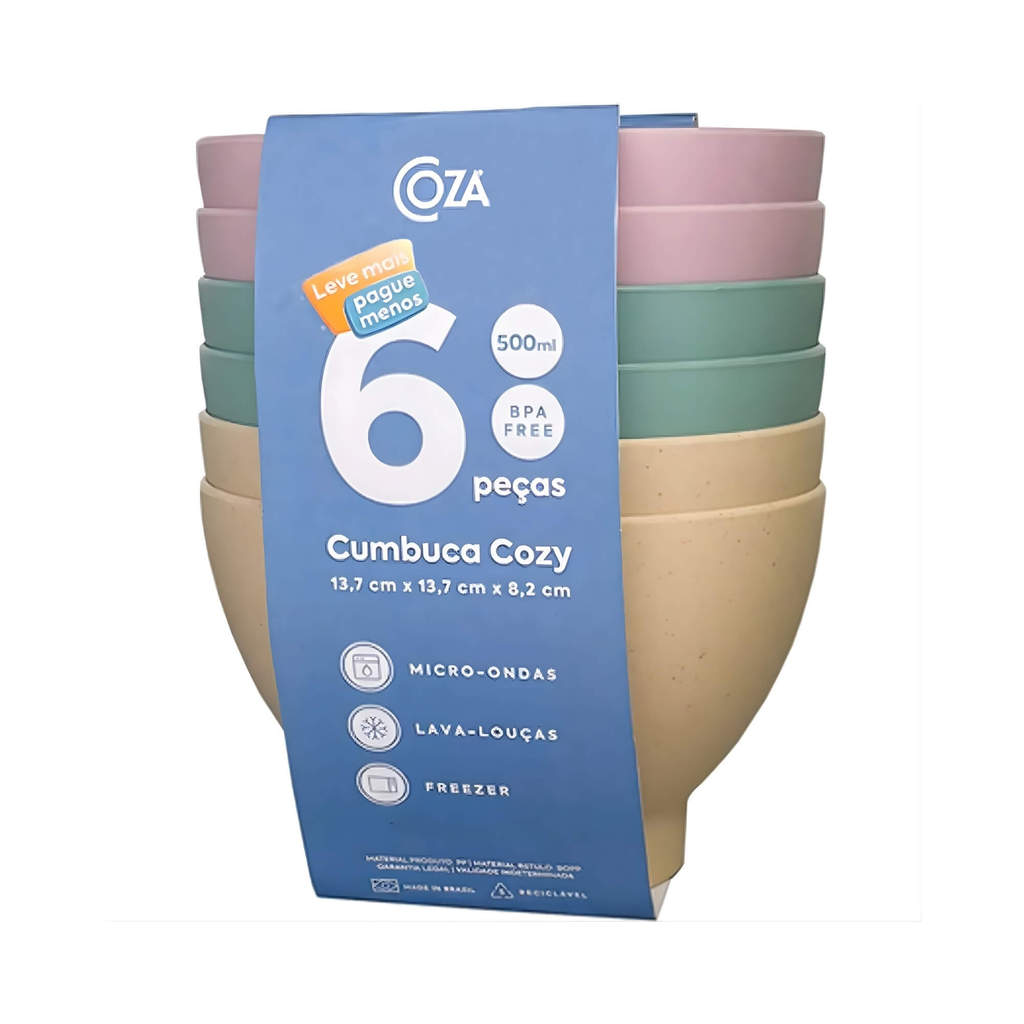 Kit Cumbuca Coza Cozy 500ml 6 Peças Brinox - 99428/3929 em Oferta na Shopee