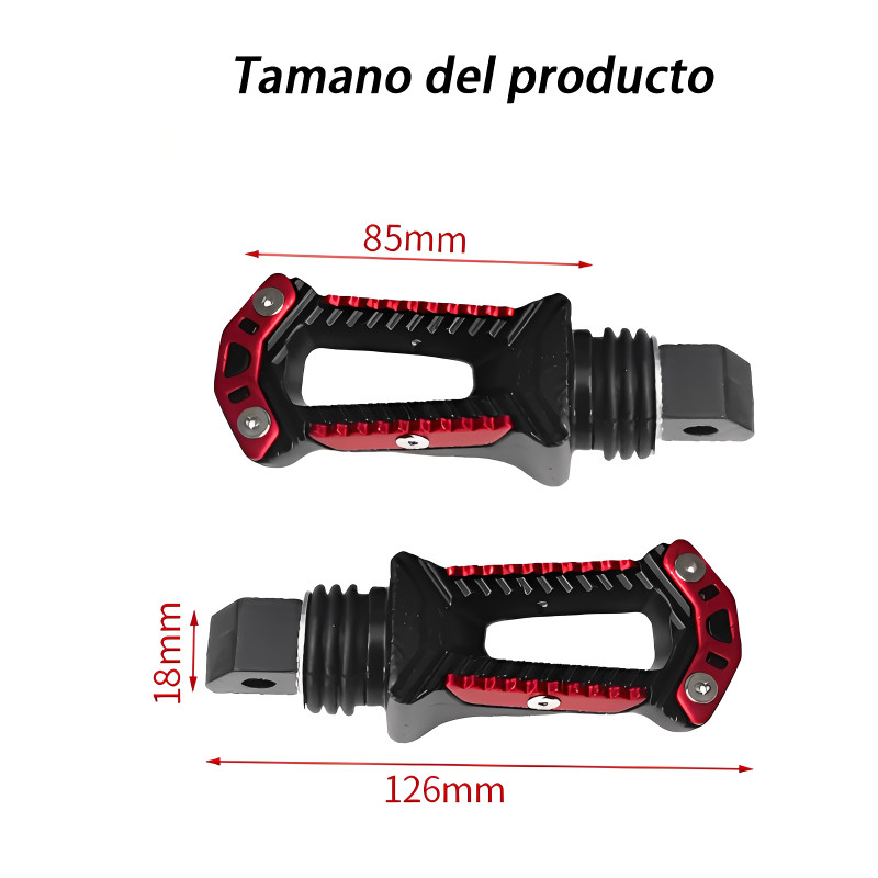 Pedaleira Moto Pedal Traseira Sport Universal Alumínio — imagem 2 de 2