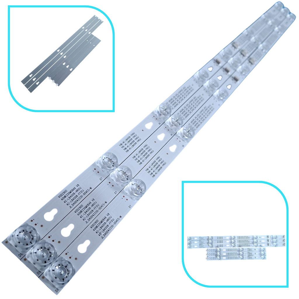 Kit 3 Barras Led Tv 40l2600 L40d2900f 40d2900 L40s4900 Nova