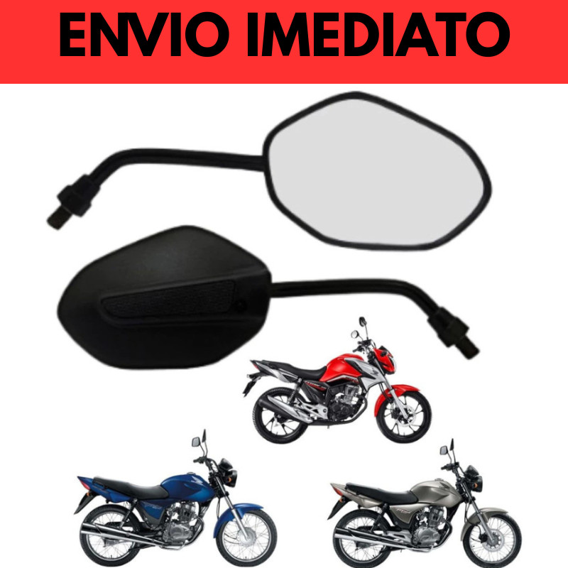 Par Retrovisor Espelho Mini Honda Cg Titan Fan 125 150 160 ENVIO IMEDIATO