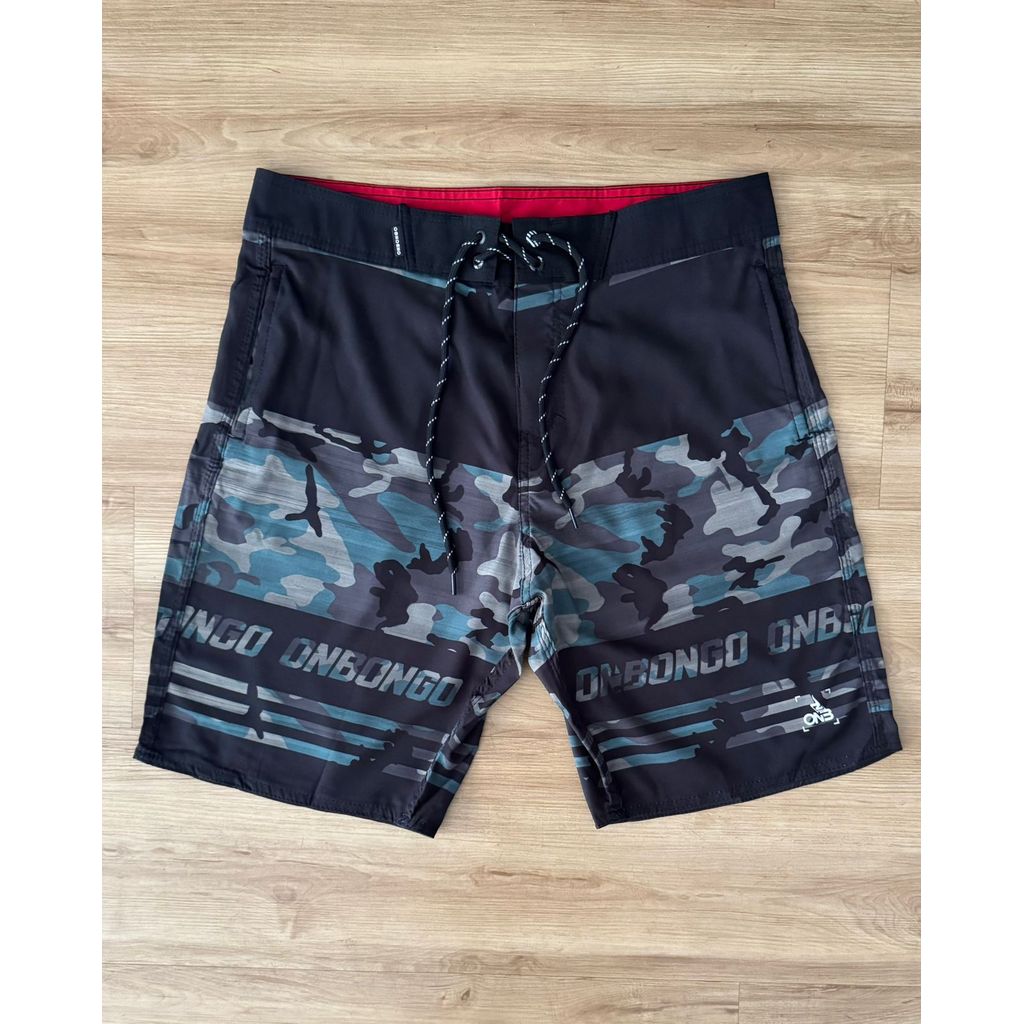 Bermuda Boardshort Tactel Onbongo Estampada Verde