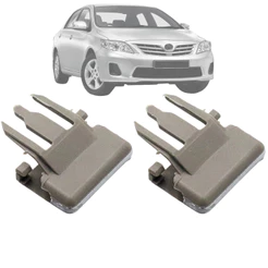 Par 2 Botão Direcionador Difusor de ar Bege Lateral Corolla 2009 2010 2011 2012 2013 2014