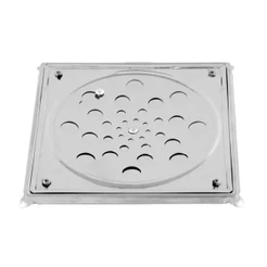Ralo Grelha Quadrado Com Caixilho 10X10 Inox 304 Valle Metais