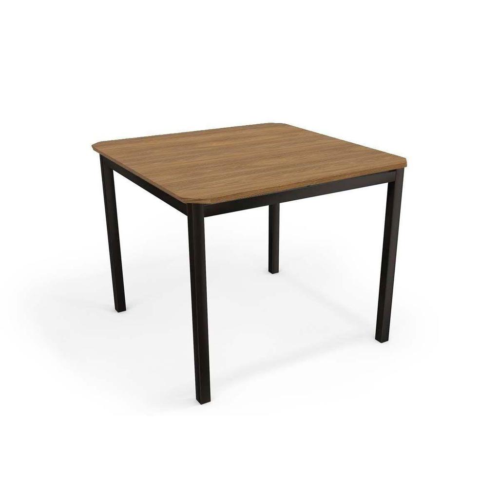 Mesa de Cozinha Reno c/ Tampo 90cm Preto/Nogueira - Kappesberg em Oferta na Shopee