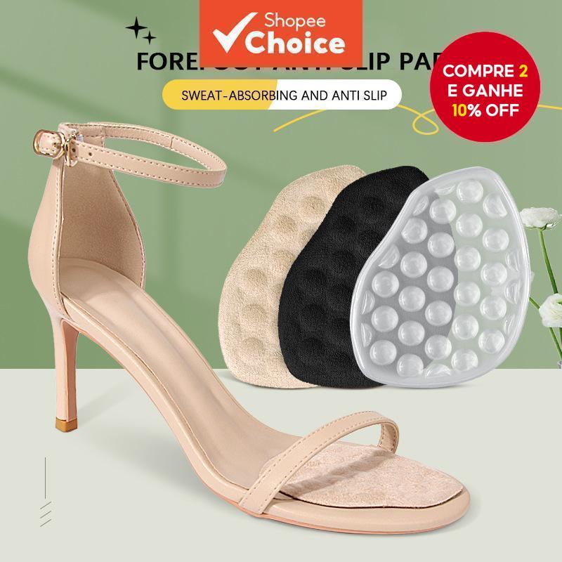 1 Par de Palmilhas de Salto Alto Anti-Derrapante com Almofada de Silicone Gel para Mulheres