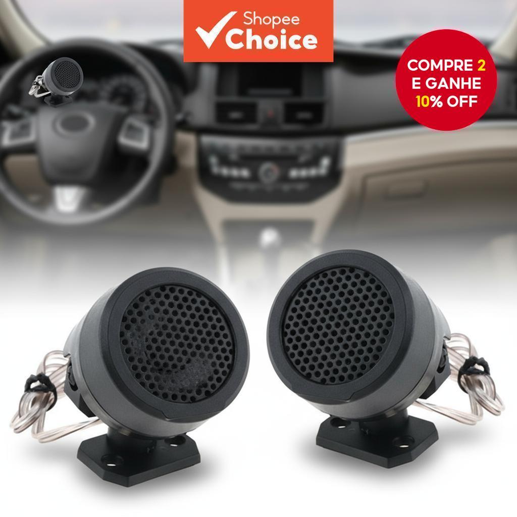  1 Conjunto de Alto-falantes Mini Domo Tweeter de 500W para Som Automotivo - Alta Eficiência 12V