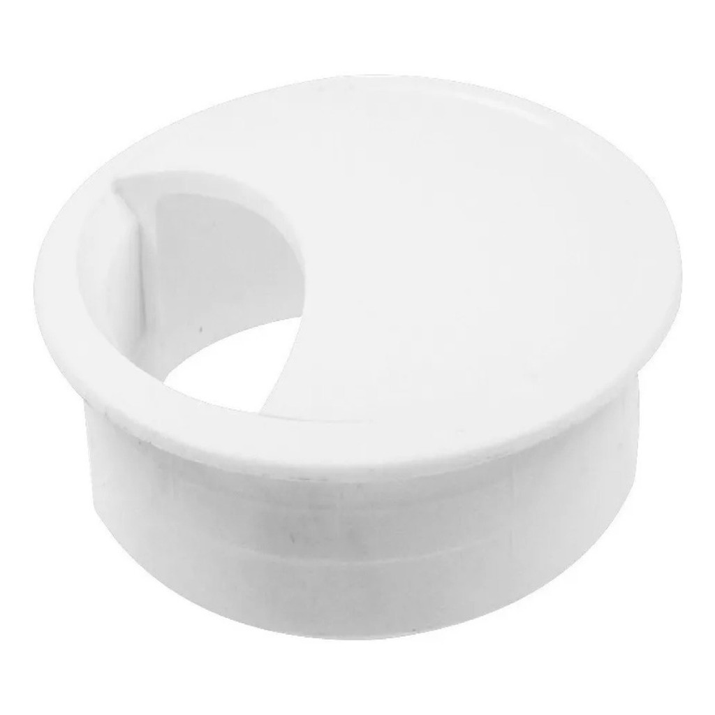 Acabamento Passa Fio ( Passa Cabo) 46mm Branco 08 Unid