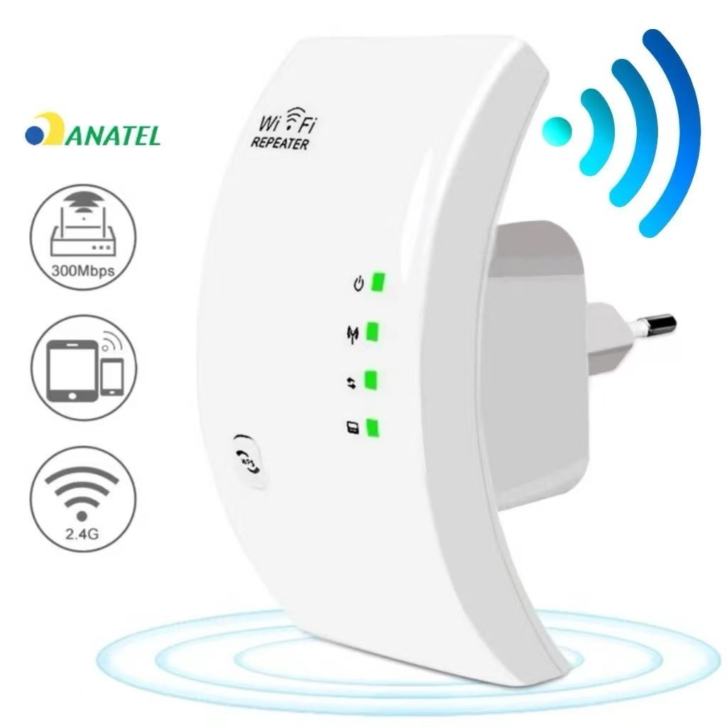 Repetidor Amplificador De Sinal Wifi 300/mbps Ultra Rápido sinal forte - XL em Oferta na Shopee