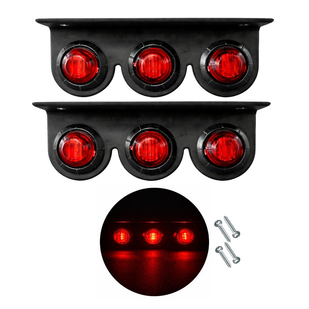 2 Pç Lanterna 3 Marias Bojuda Mini Suporte  Caminhão Carreta LED