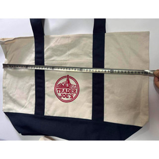 Outdoor Large size Trader Joe’s Canvas Tote Bag Embroidered Shopping Bag em Oferta na Shopee