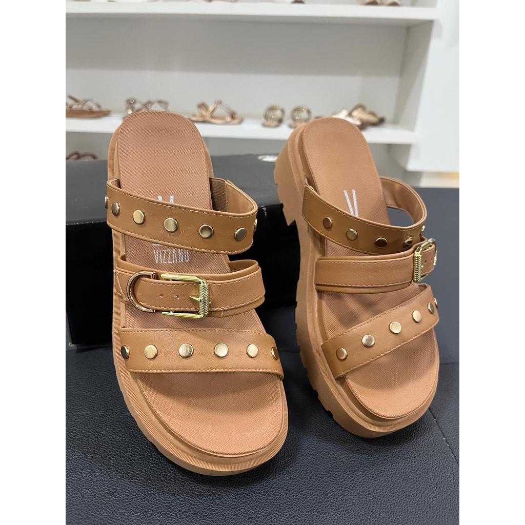 Tamanco Vizzano  Platform Pelica Cor Camel