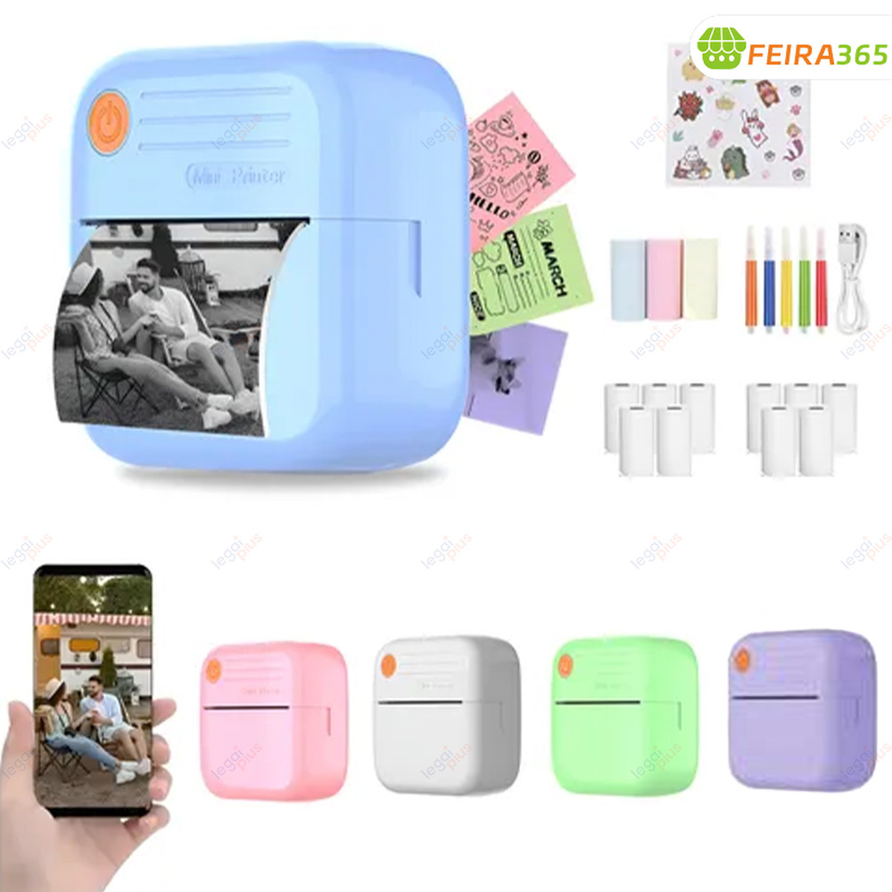 Nova Mini Printer : Modelo Portátil E Sem Fio , Compatível Com Sistemas Android iOS , Impressão Térmica Em Papel . por R$ 21,50