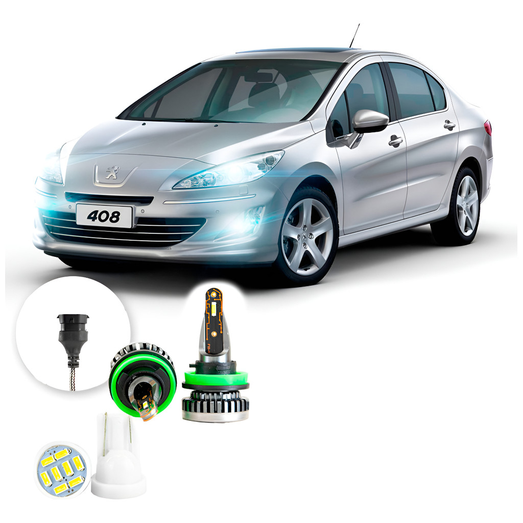 Kit Ultra Led Nano Peugeot 408 2011 A 2015 H8 30000lm em Oferta na Shopee