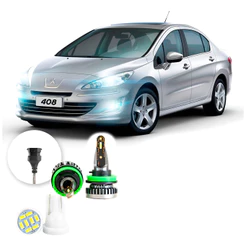 Kit Ultra Led Nano Peugeot 408 2011 A 2015 H8 30000lm