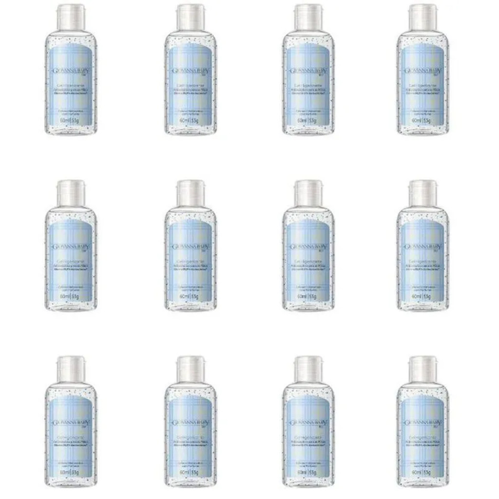 Kit 12 Álcool em Gel Higienizante Giovanna Baby Blue 60ml