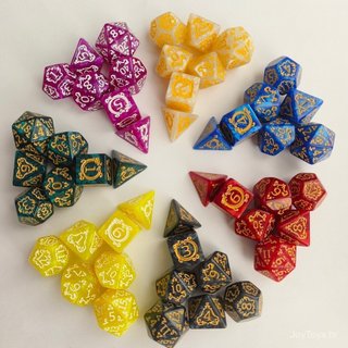 Conjunto de Dados DND com Padrão de Dragão de 7 Peças, Dados Multifacetados D4 D6 D8 D10 D12 D20 Presente Ideal para Jog