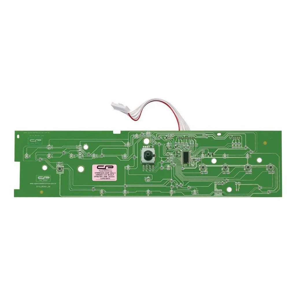 PLACA INTERFACE CP PARA MAQUINA DE LAVAR BRASTEMP/CONSUL - BWL11AR - BWL11ABANA (DEMAIS MODELOS NA DESCRIÇÃO) BIVOLT