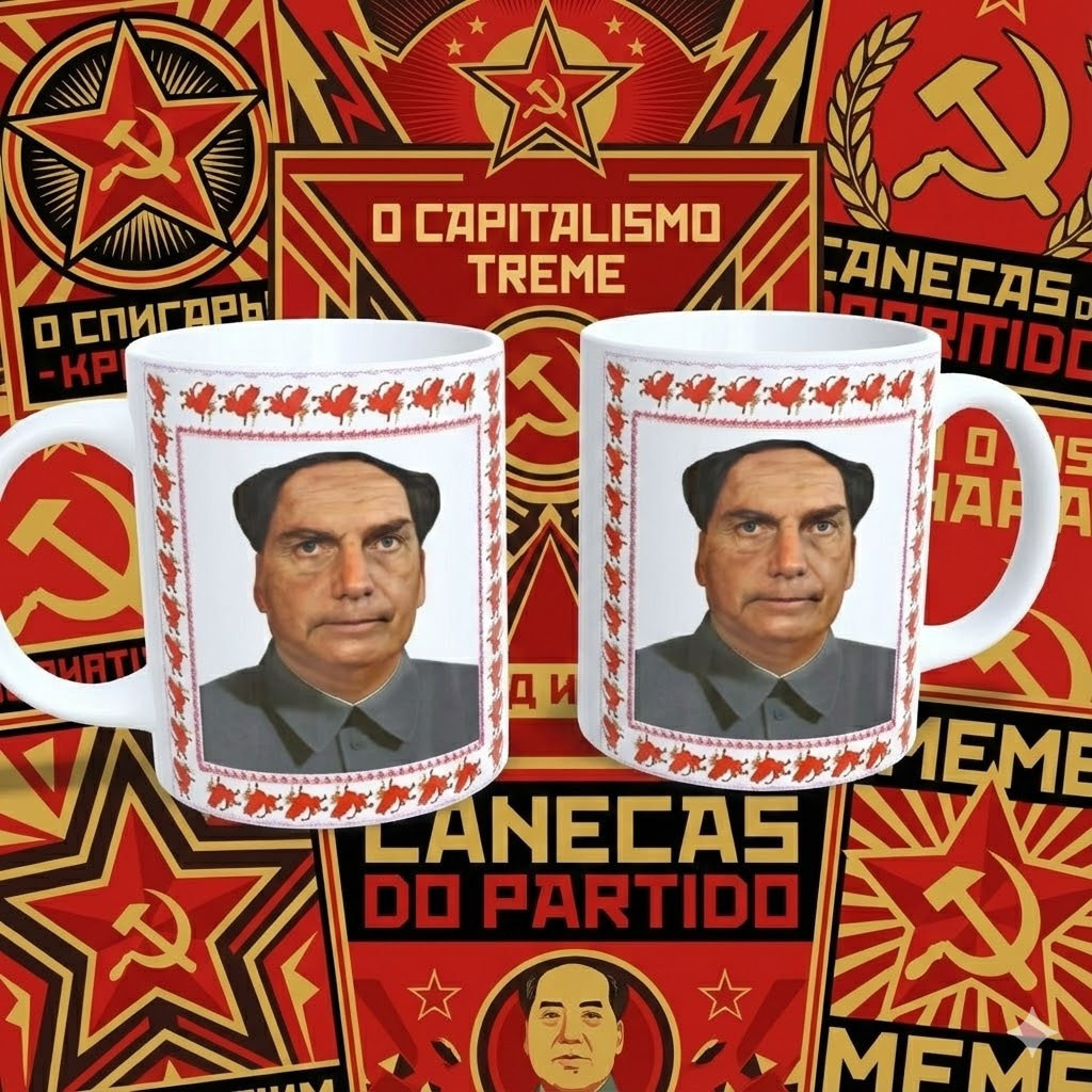 Caneca Meme - Bolsonaro Tsé - Presente - Social Credit Batle - Bolsoxina Presente Meme Amigo 325ml Porcelana caneca-meme